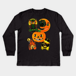 Vintage Halloween Kids Long Sleeve T-Shirt